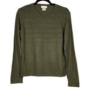 NWT LINEA DONNA 100% Extra Fine Merino Wool Sweater, Olive Green, Size Large